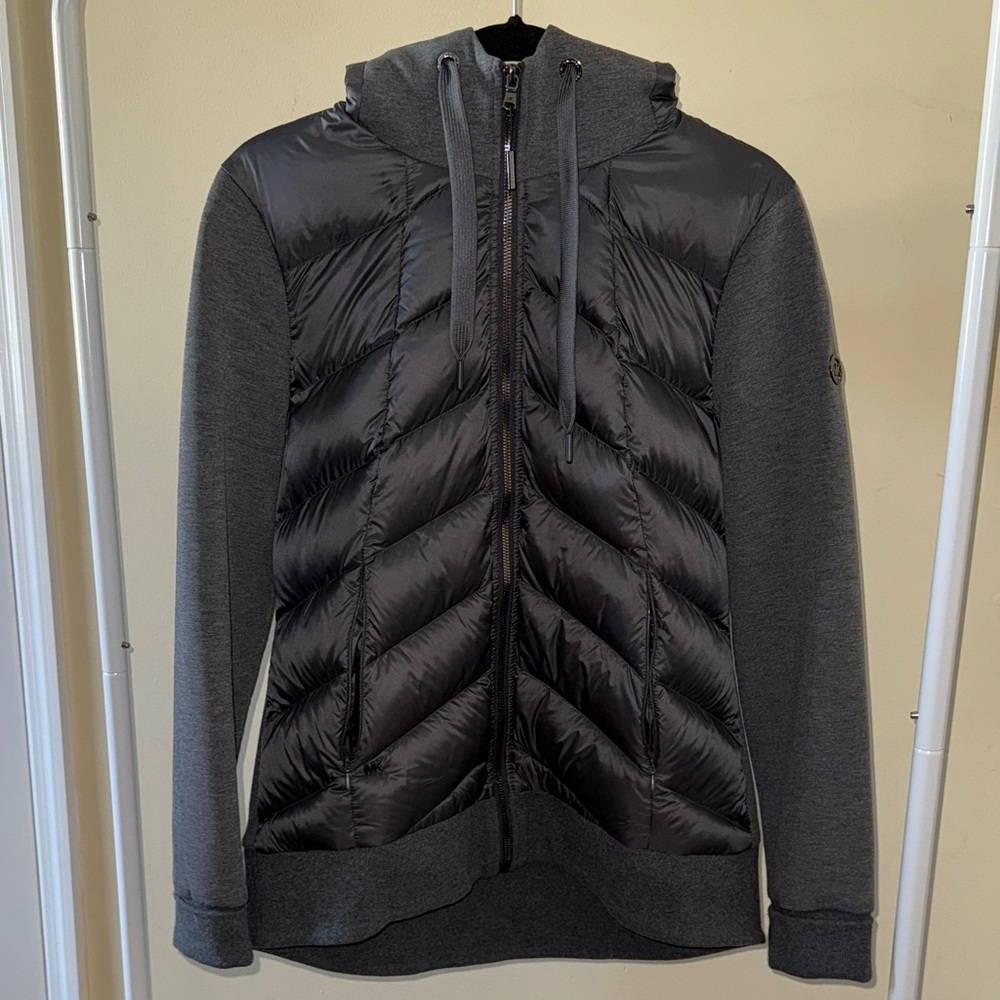 Michael Kors Gray Light Down Hooded Jacket